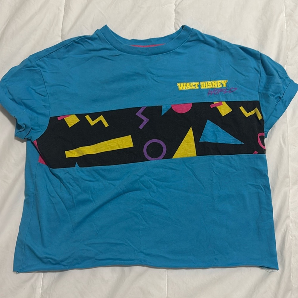 Walt Disney World 80s aerobic themed crop top